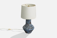 French Designer, Table Lamp, Ceramic, France, 1970s
