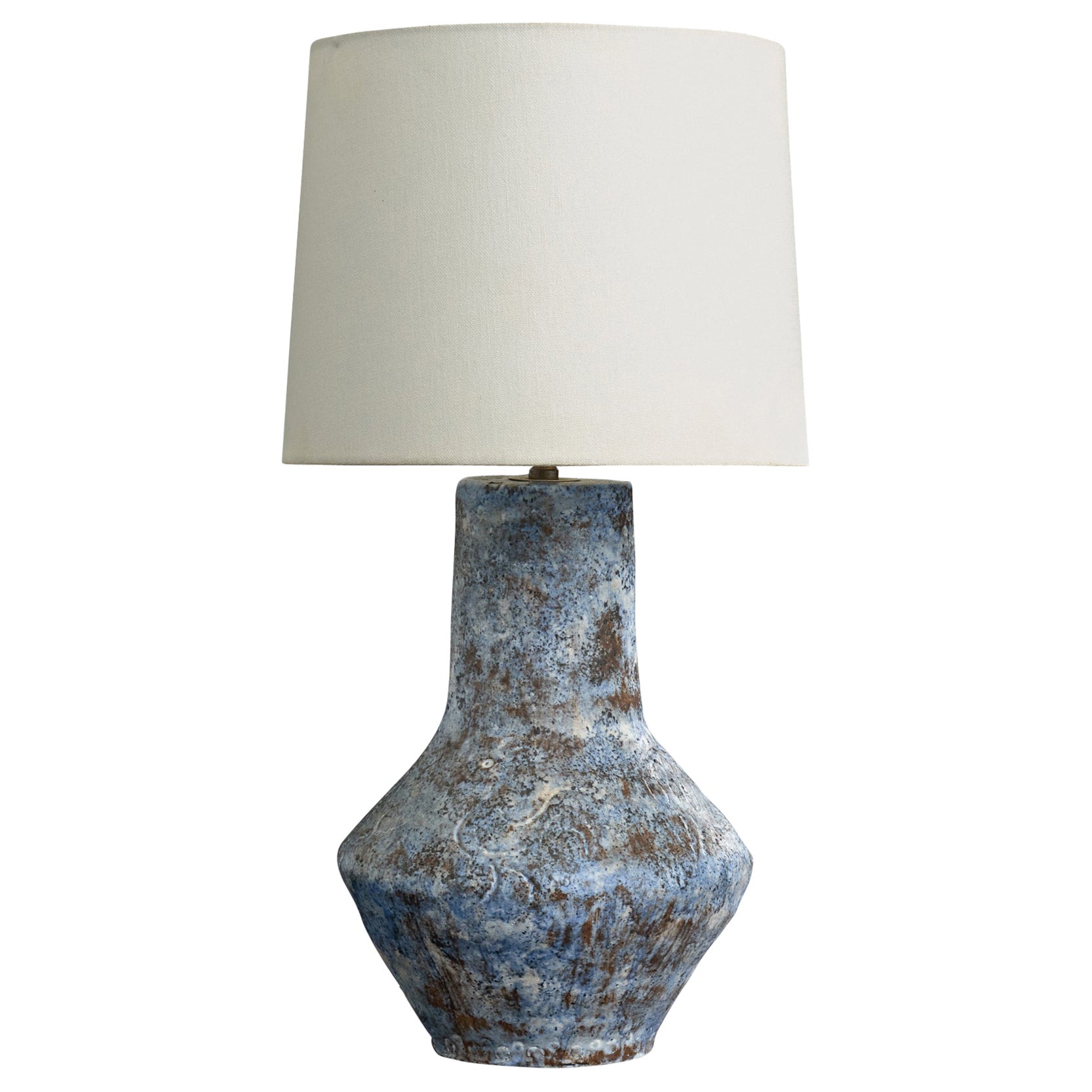 French Designer, Table Lamp, Ceramic, France, 1970s