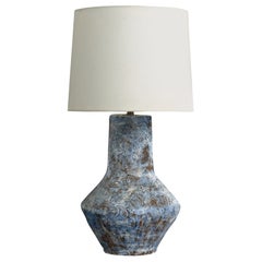 French Designer, Table Lamp, Ceramic, France, 1970s
