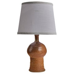 French Designer, Table Lamp, Ceramic, France, 1970s