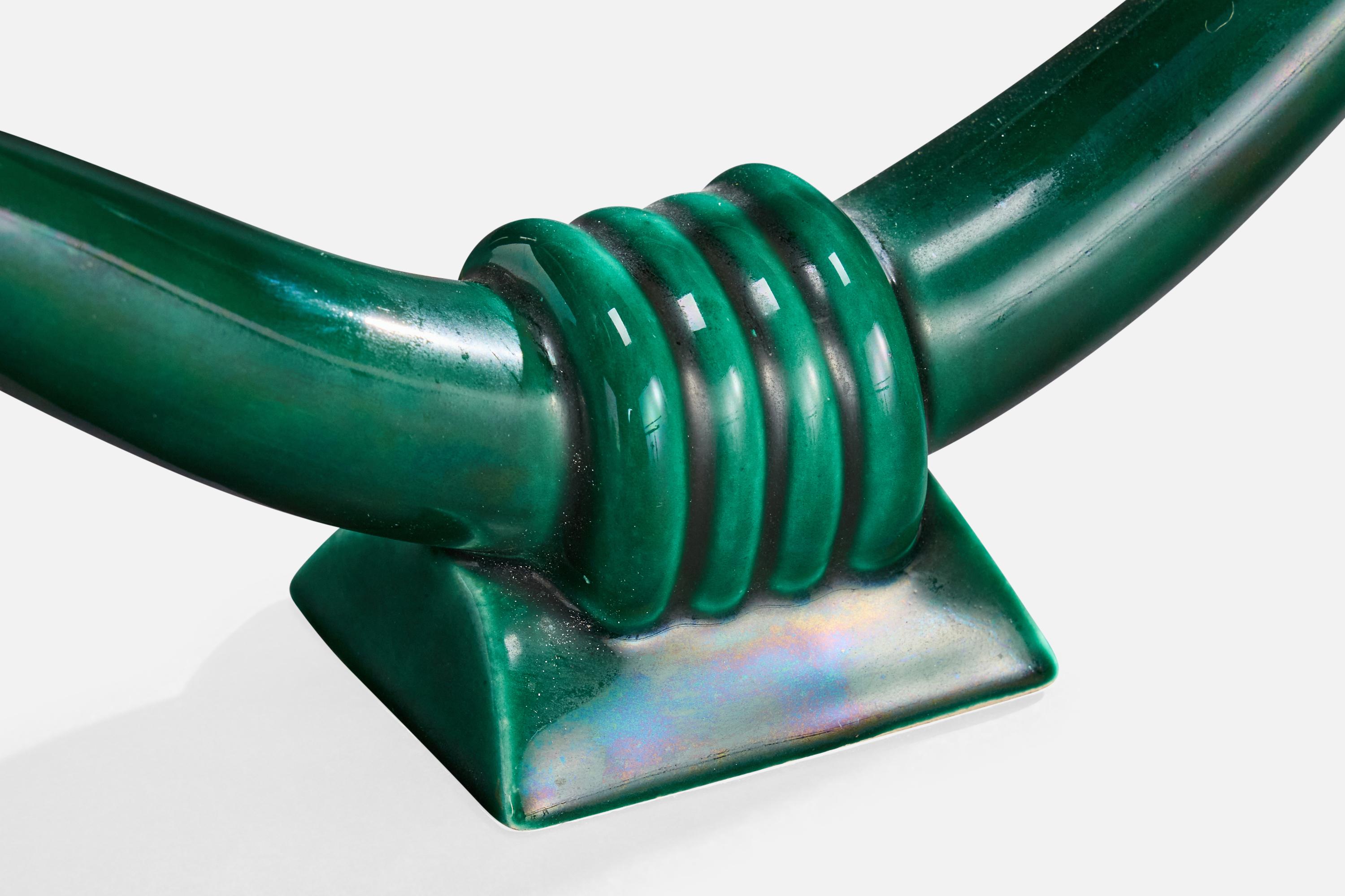 French Designer, Table Lamp, Ceramic, Metal, Fabric, France, 1960s For Sale 2