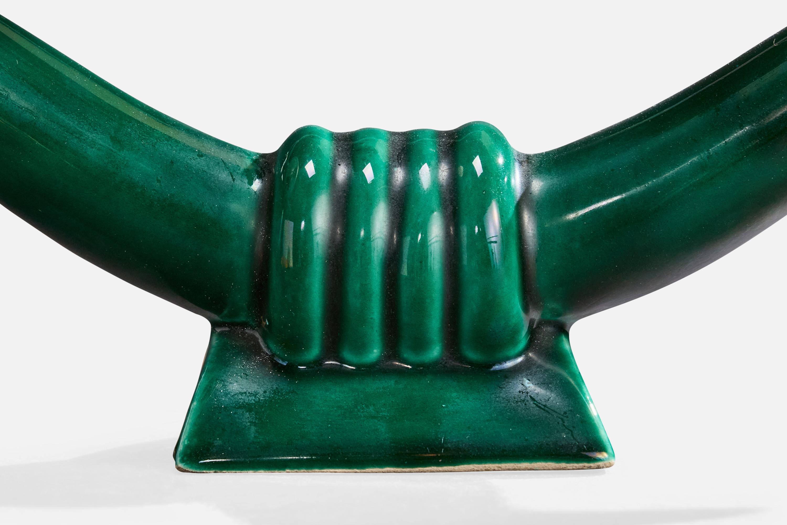 French Designer, Table Lamp, Ceramic, Metal, Fabric, France, 1960s For Sale 3