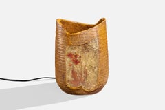 French Designer, Table Lamp, Ceramic, Resin, France, 1960s