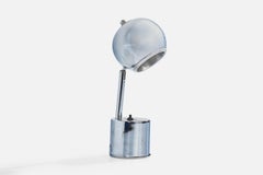 French Designer, Table Lamp, Chrome, France, 1960s