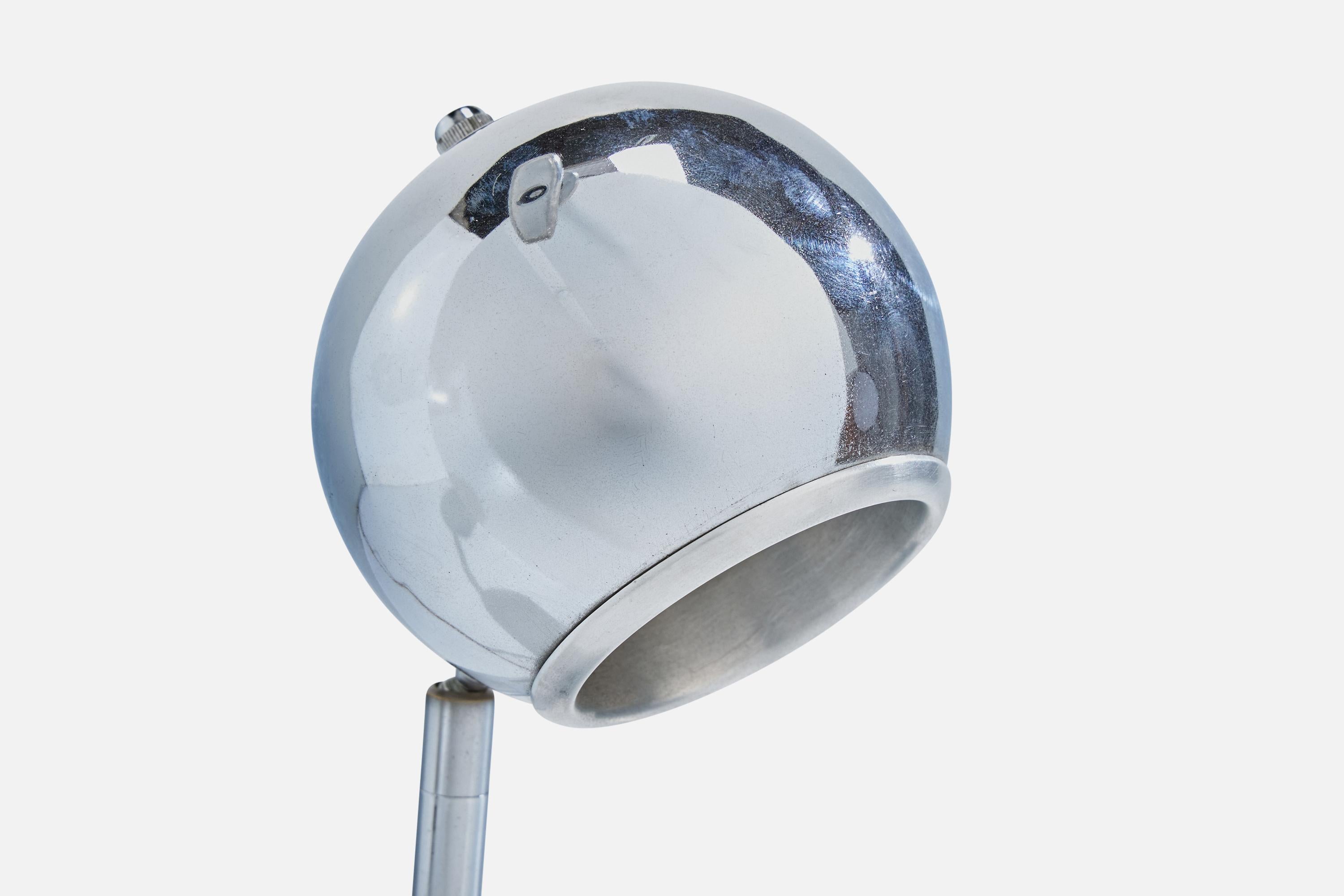 Diseñador francés, Lámpara de mesa, Cromo, Francia, Años 60 en Bueno estado para la venta en High Point, NC