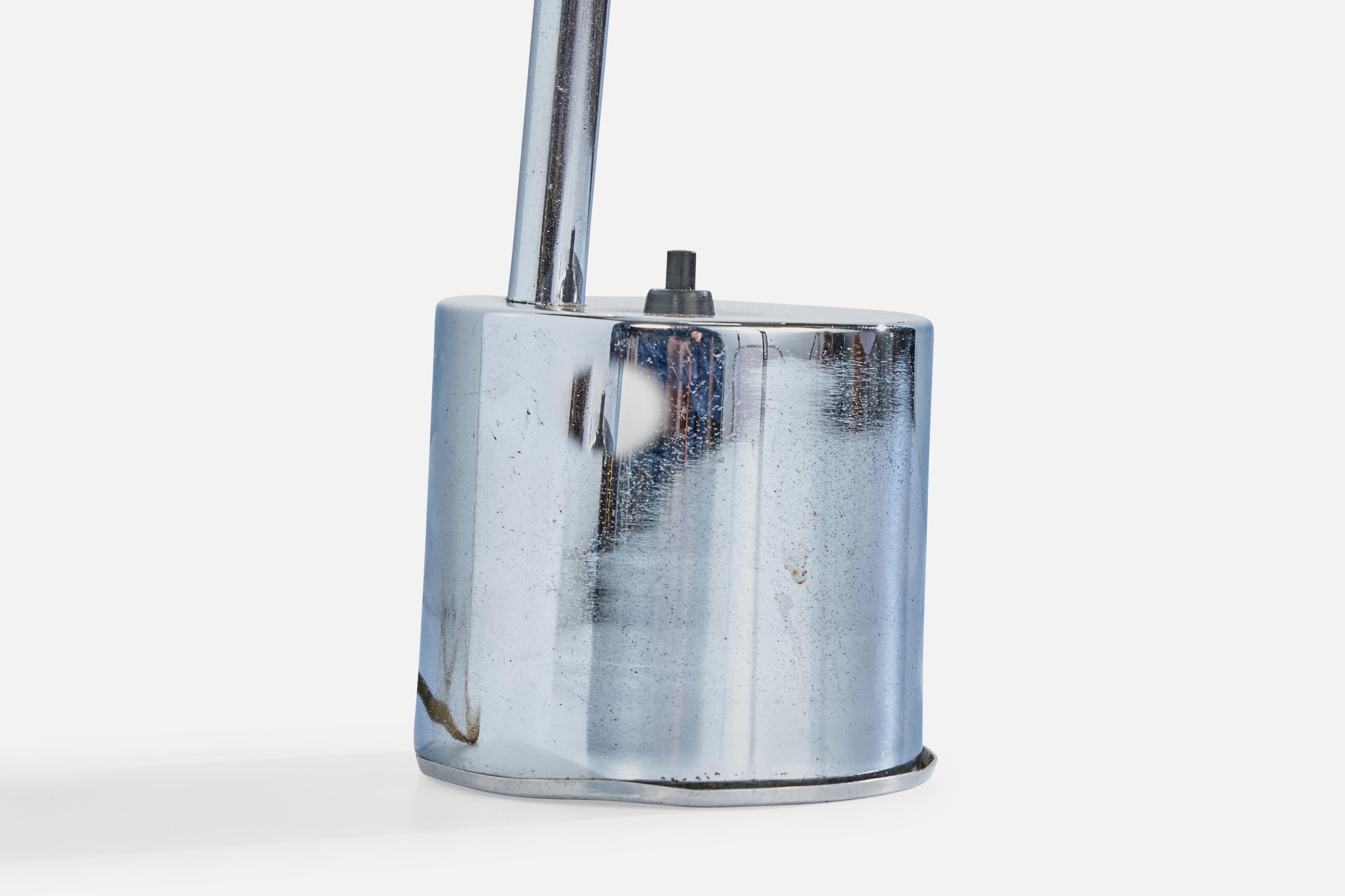 Diseñador francés, Lámpara de mesa, Cromo, Francia, Años 60 en venta 3