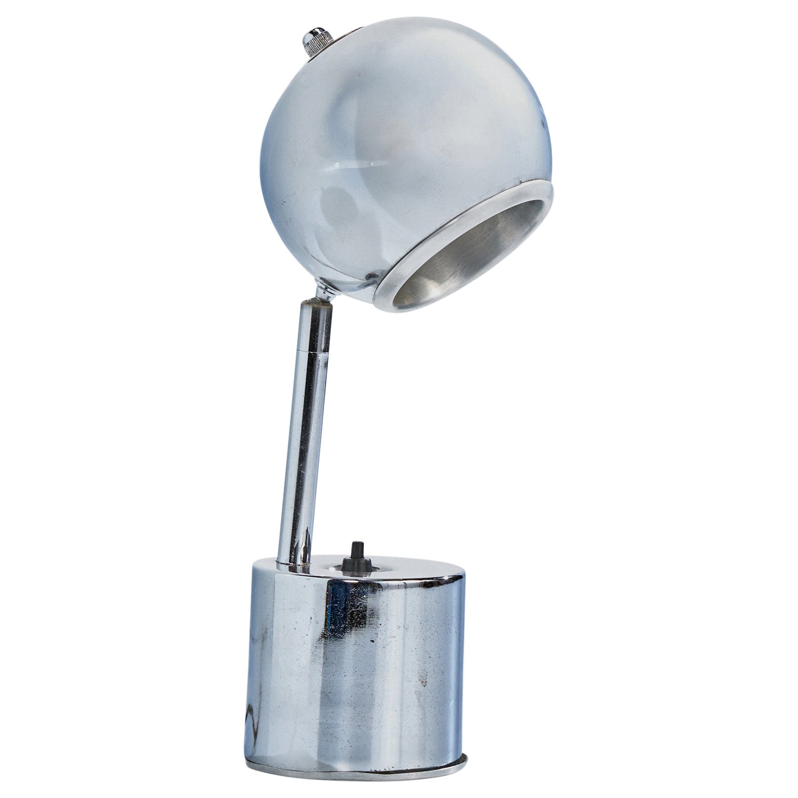 Designer français, lampe de table, chrome, France, années 1960