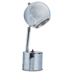 French Designer, Table Lamp, Chrome, France, 1960s