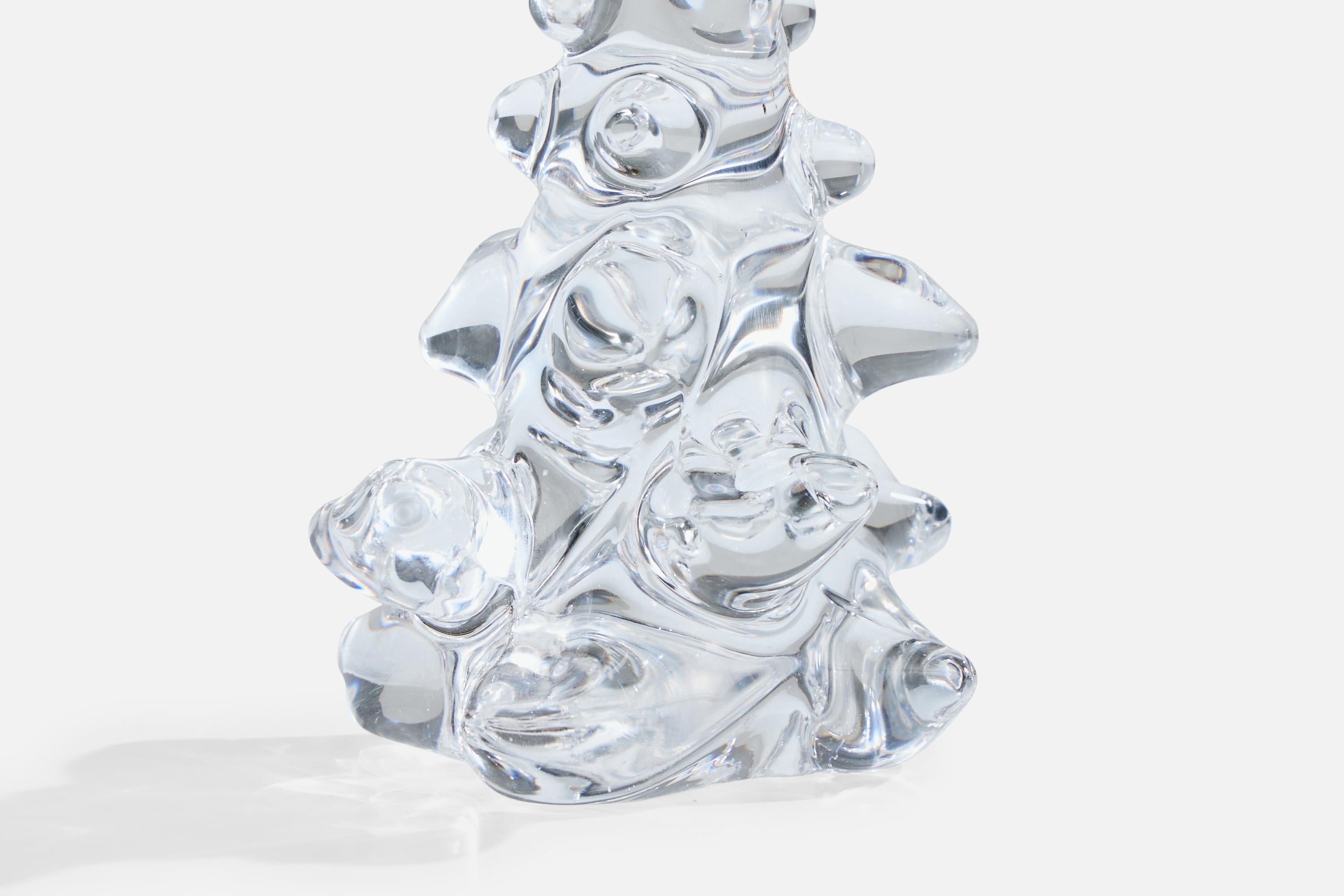 Diseñador francés, Lámpara de mesa, Cristal, Latón, Tela, Francia, Años 50 en Bueno estado para la venta en High Point, NC