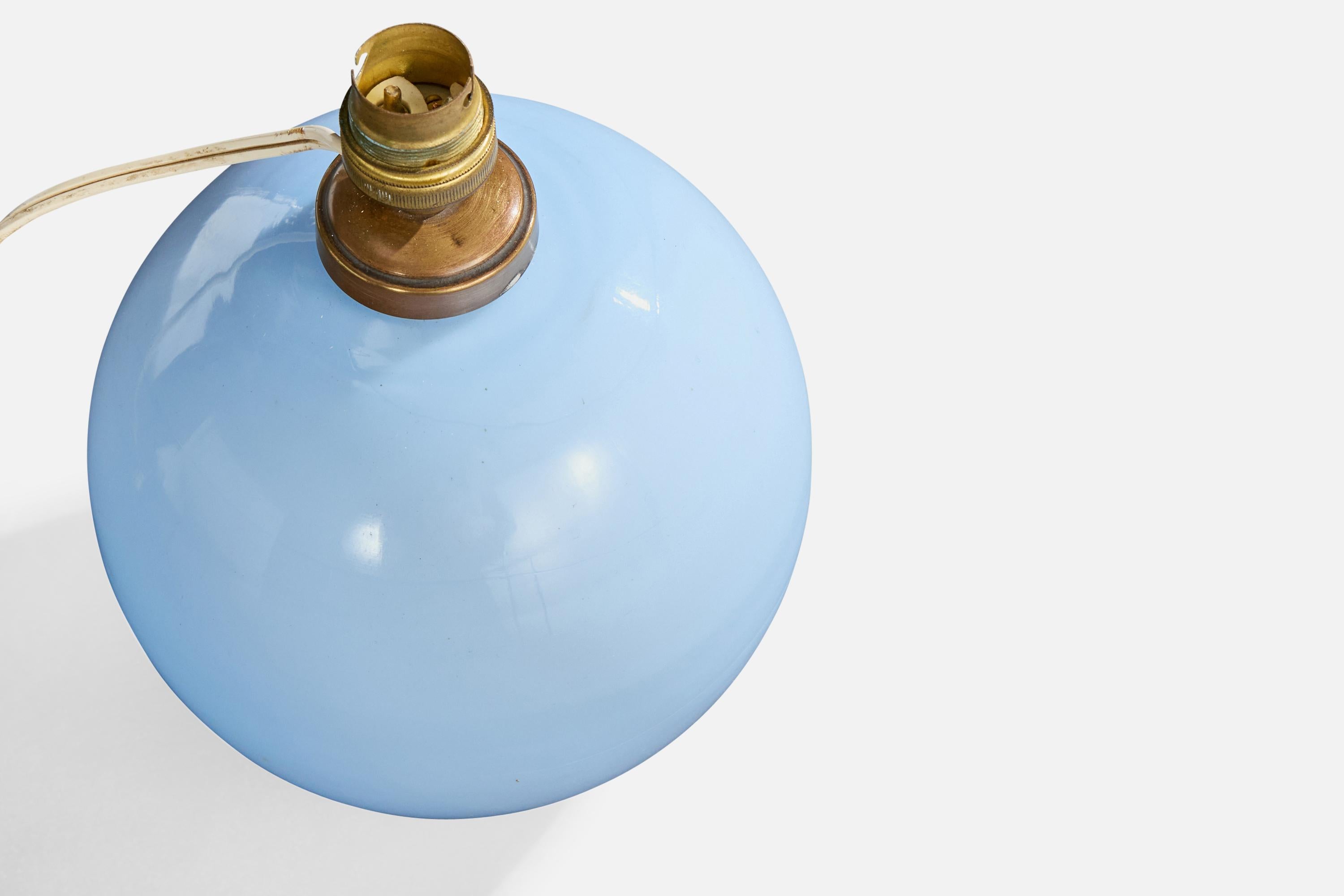 Diseñador francés, Lámpara de mesa, Cristal, Latón, Francia, años 1930 Francés en venta