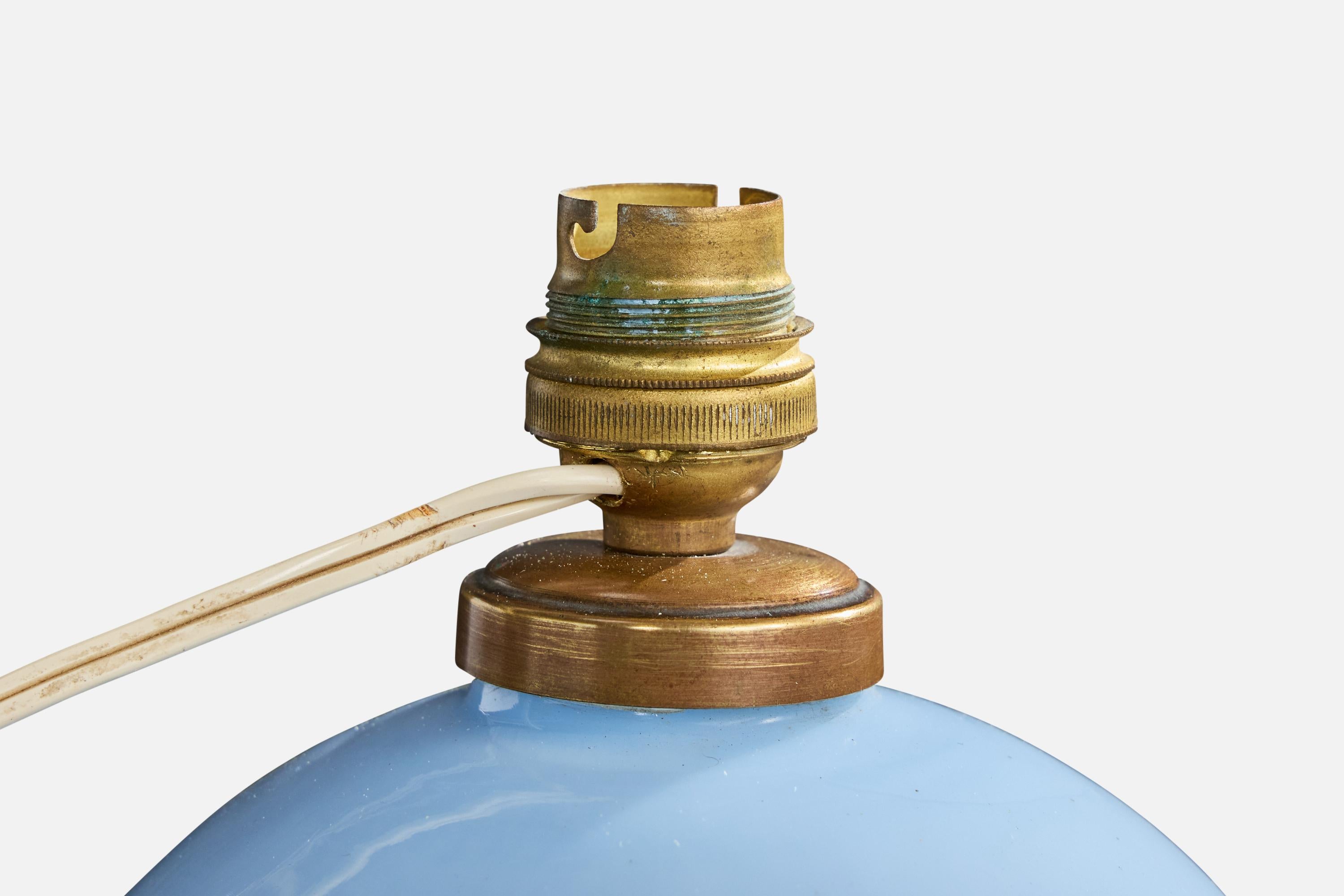 Diseñador francés, Lámpara de mesa, Cristal, Latón, Francia, años 1930 en Bueno estado para la venta en High Point, NC