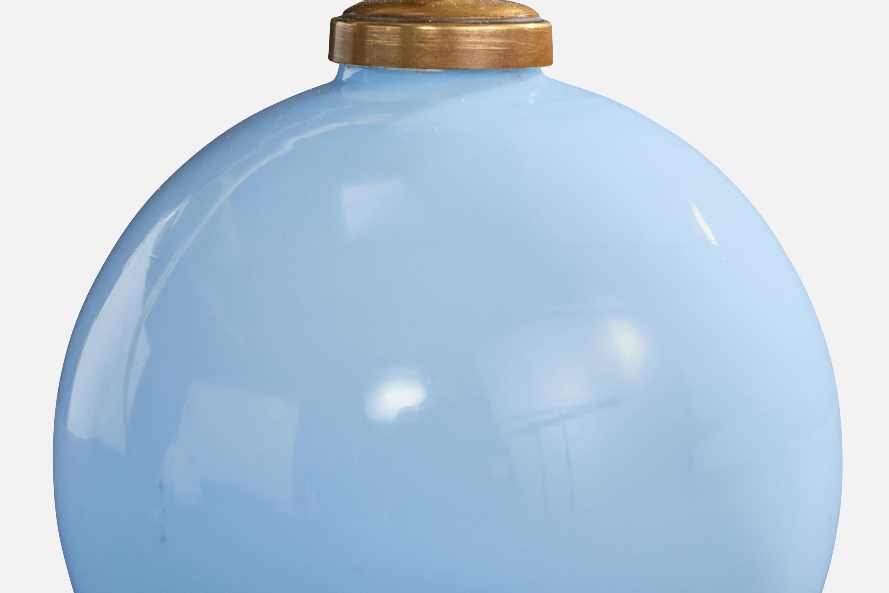 Diseñador francés, Lámpara de mesa, Cristal, Latón, Francia, años 1930 mediados del siglo XX en venta