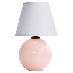 Designer français, lampe de bureau, verre, laiton, France, années 1930