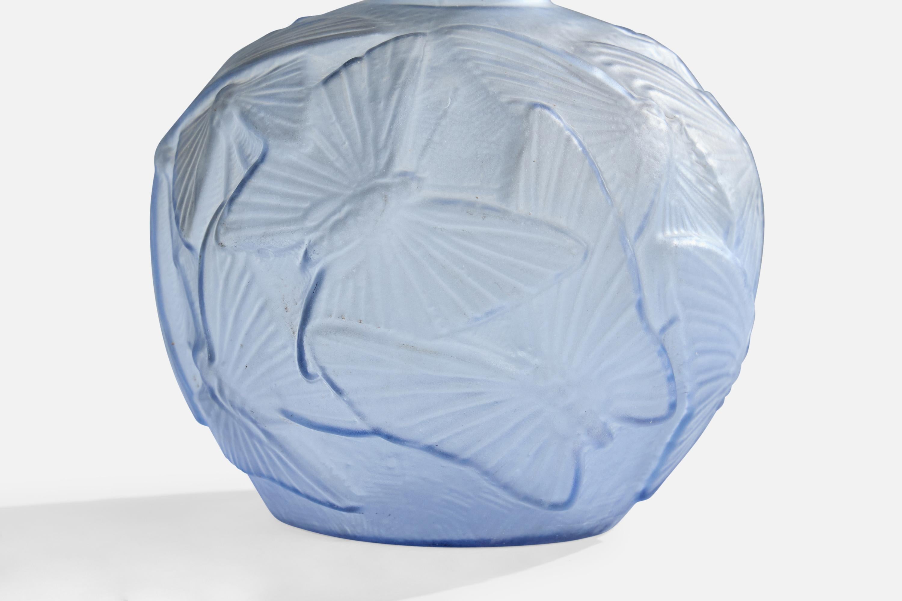 Diseñador francés, Lámpara de mesa, Cristal, Latón, Francia, años 40 en venta 1