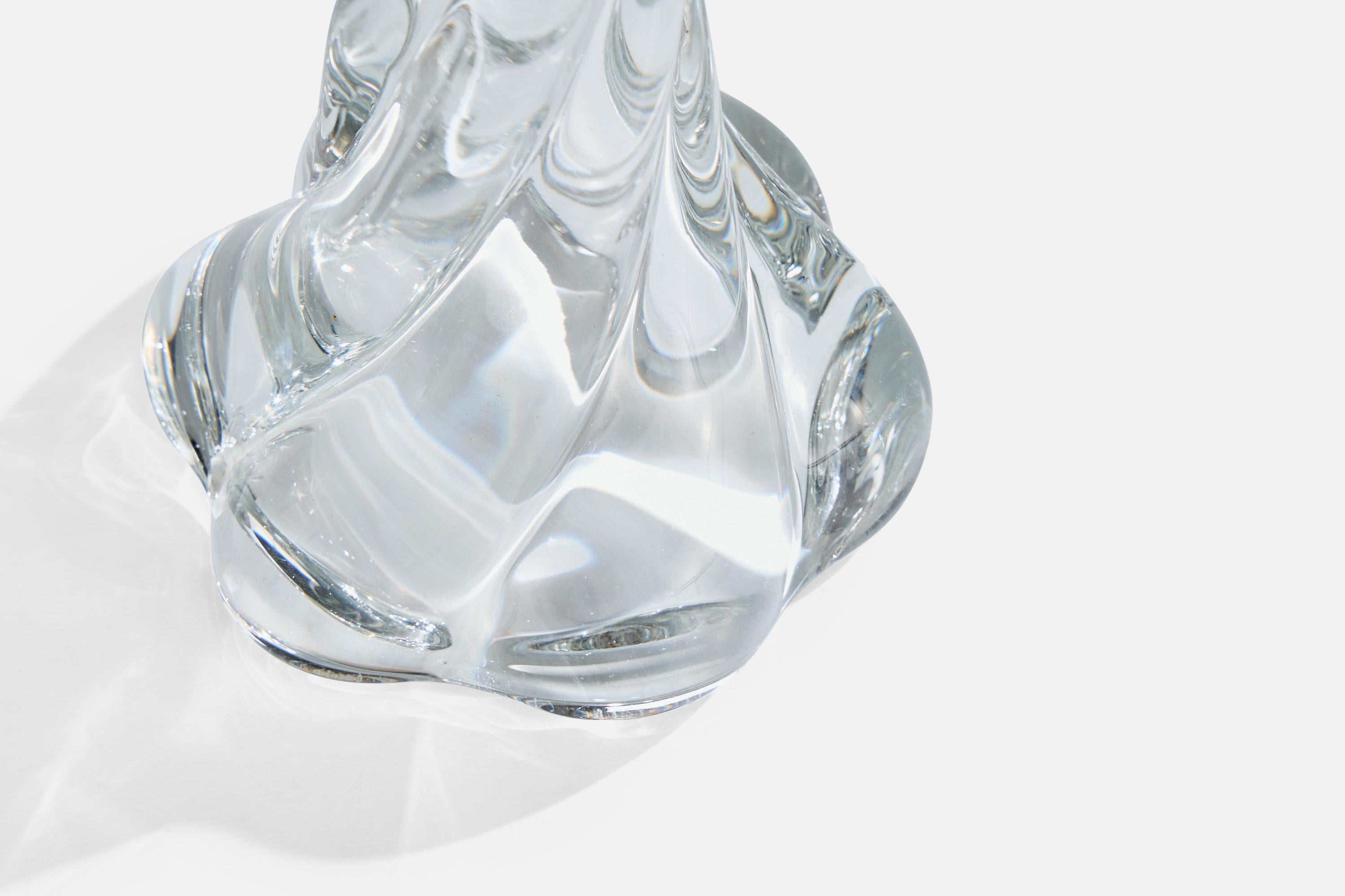 Diseñador francés, Lámpara de mesa, Cristal, Latón, Francia, años 1950 mediados del siglo XX en venta
