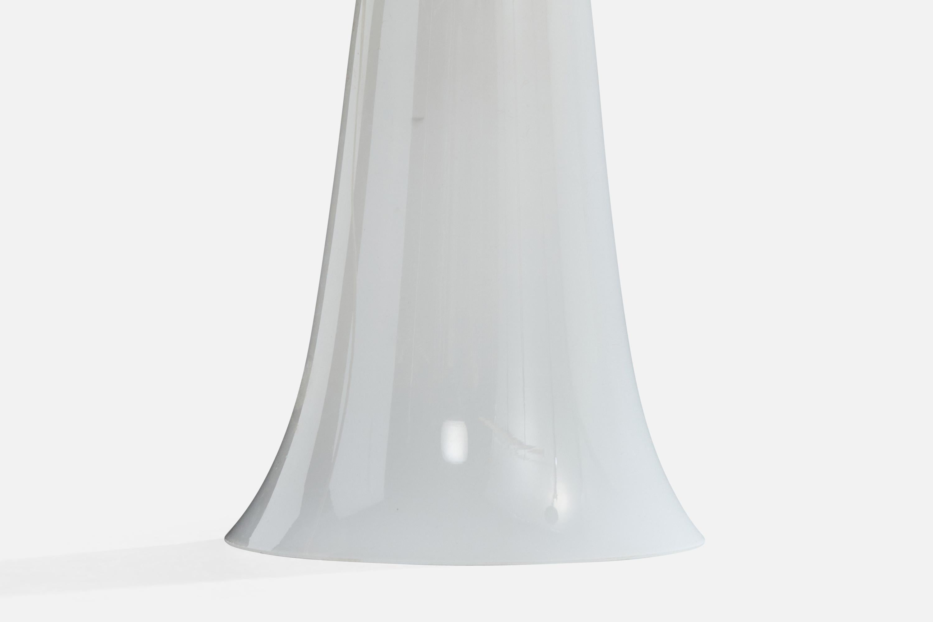 Diseñador francés, Lámpara de mesa, Cristal, Latón, Francia, años 1950 en venta 2