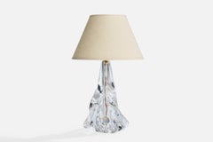 Designer francese, lampada da tavolo, vetro, Francia, anni '1950