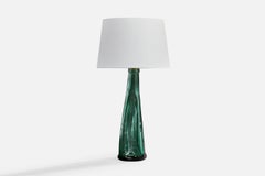 French Designer, Table Lamp, Glass, France, 1950s