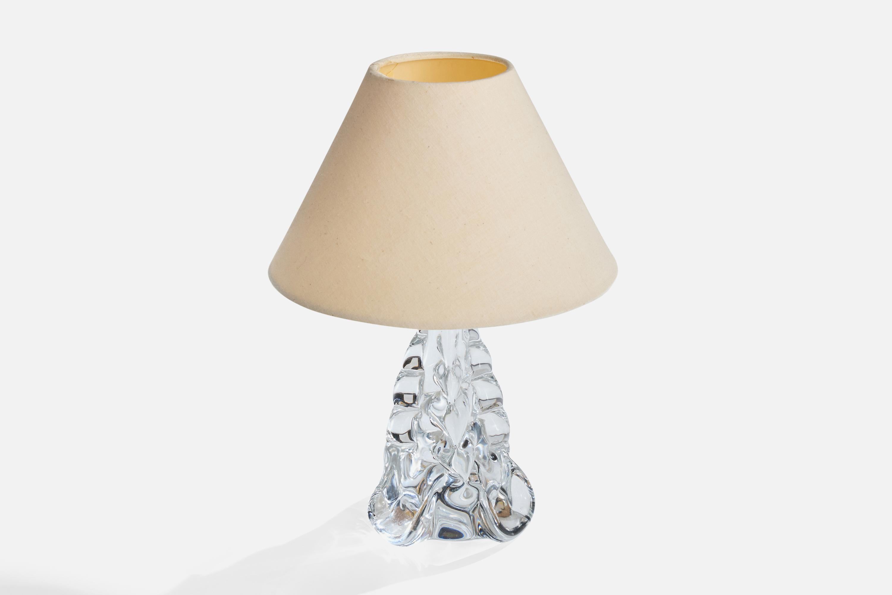 Mid-Century Modern Designer français, lampe de table, verre, France, années 1950 en vente