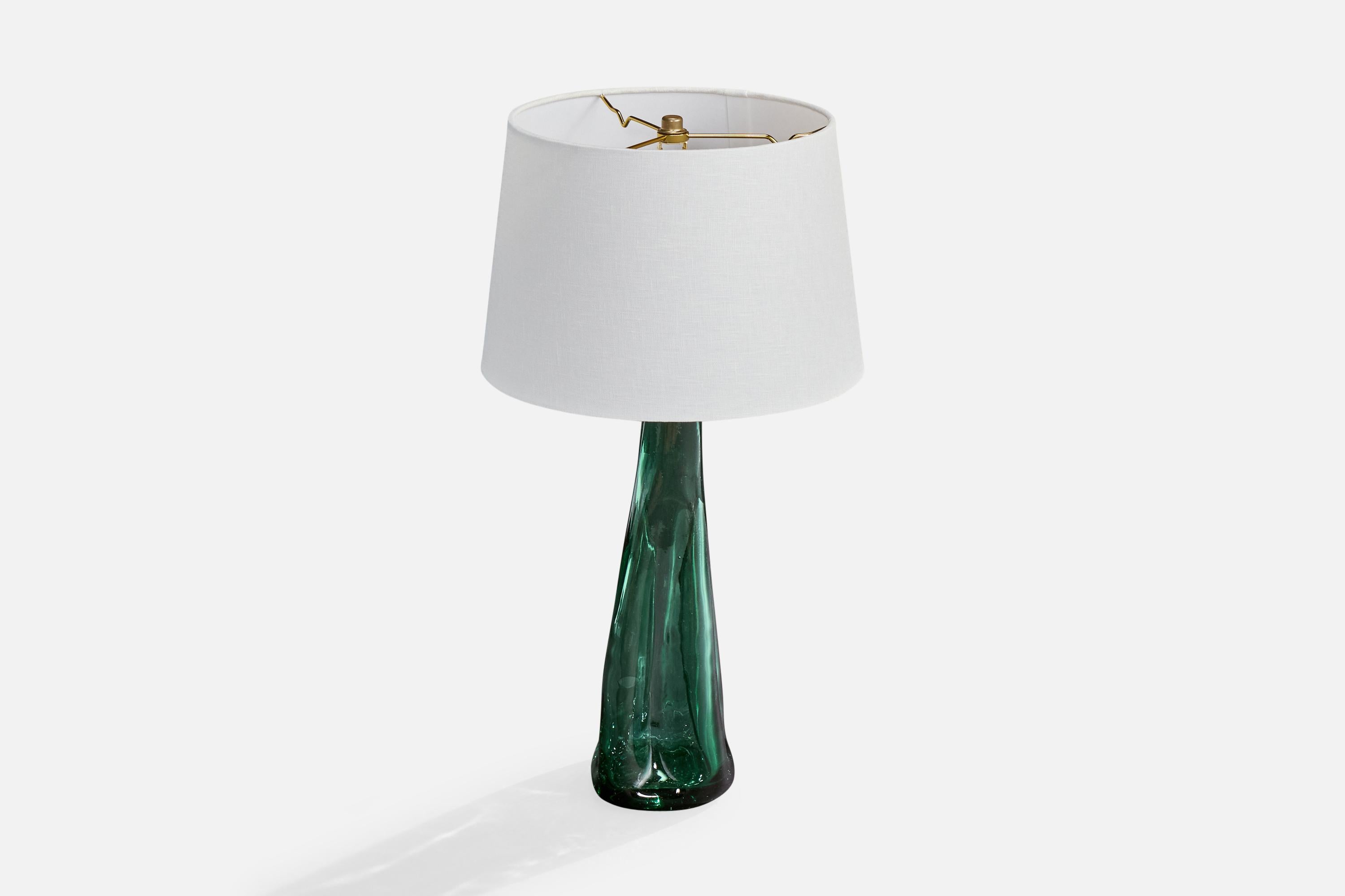 Mid-Century moderno Designer francese, lampada da tavolo, vetro, Francia, anni '1950 in vendita