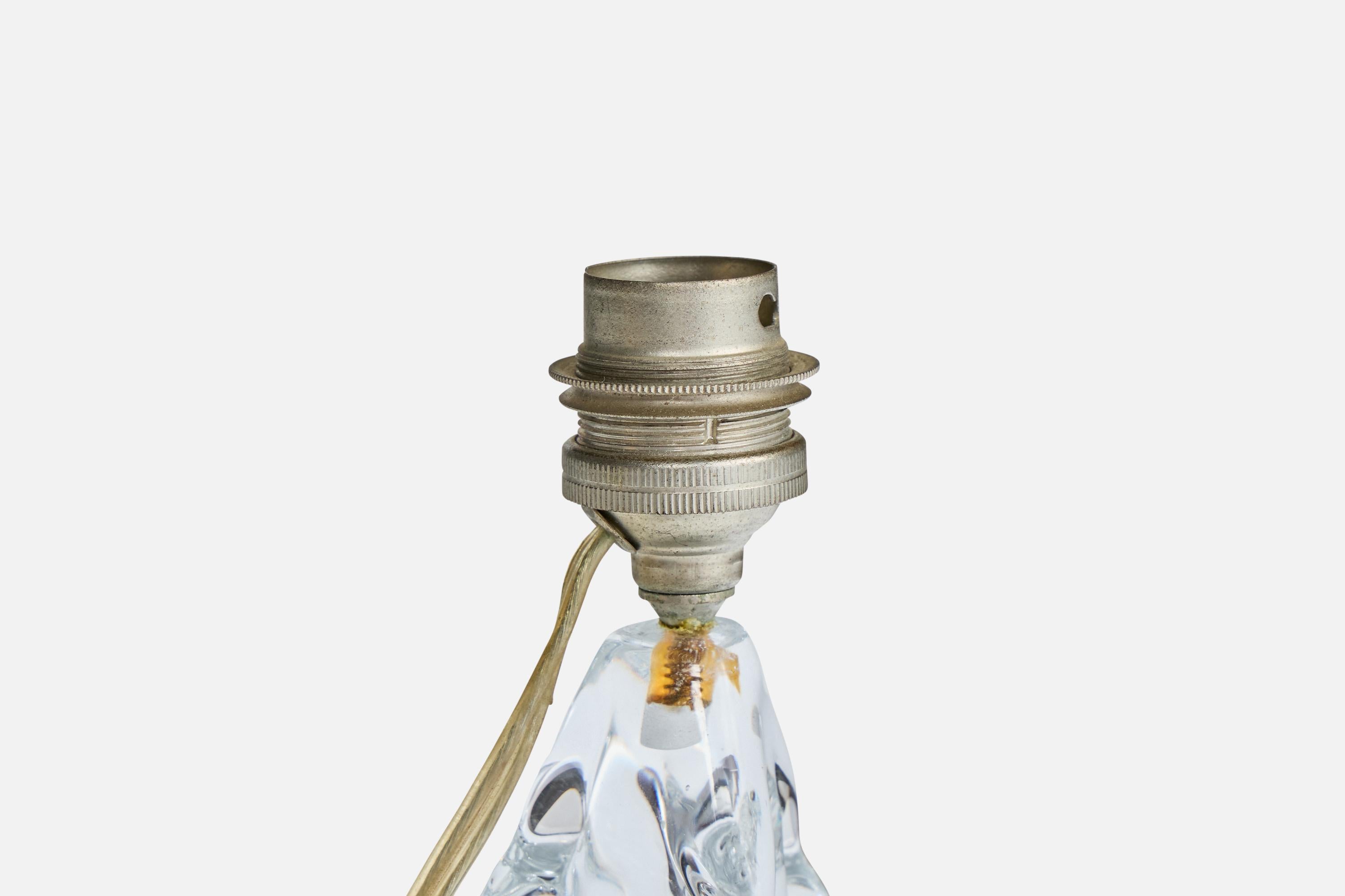 Français Designer français, lampe de table, verre, France, années 1950 en vente