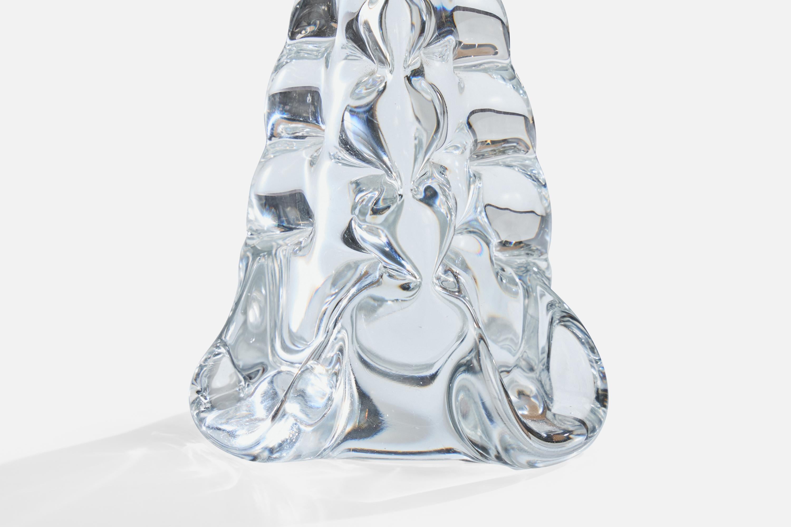 Milieu du XXe siècle Designer français, lampe de table, verre, France, années 1950 en vente