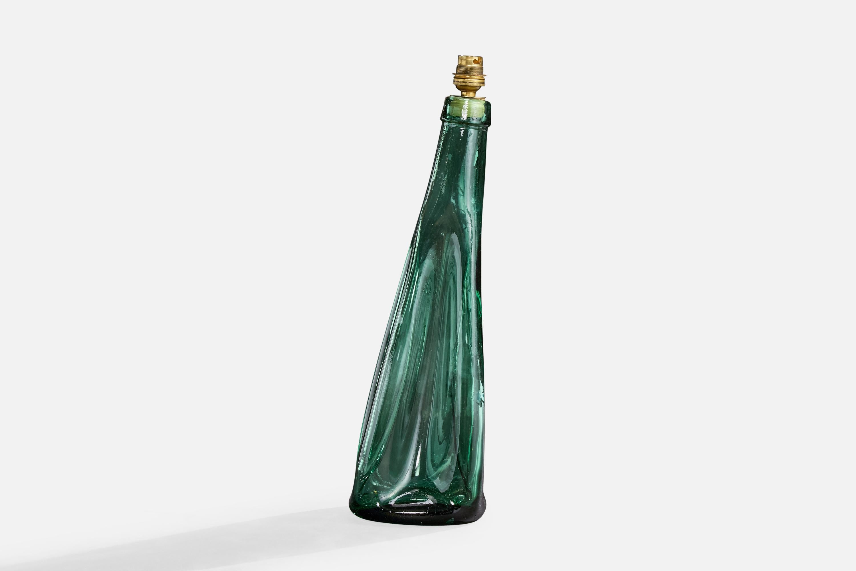 Metà XX secolo Designer francese, lampada da tavolo, vetro, Francia, anni '1950 in vendita