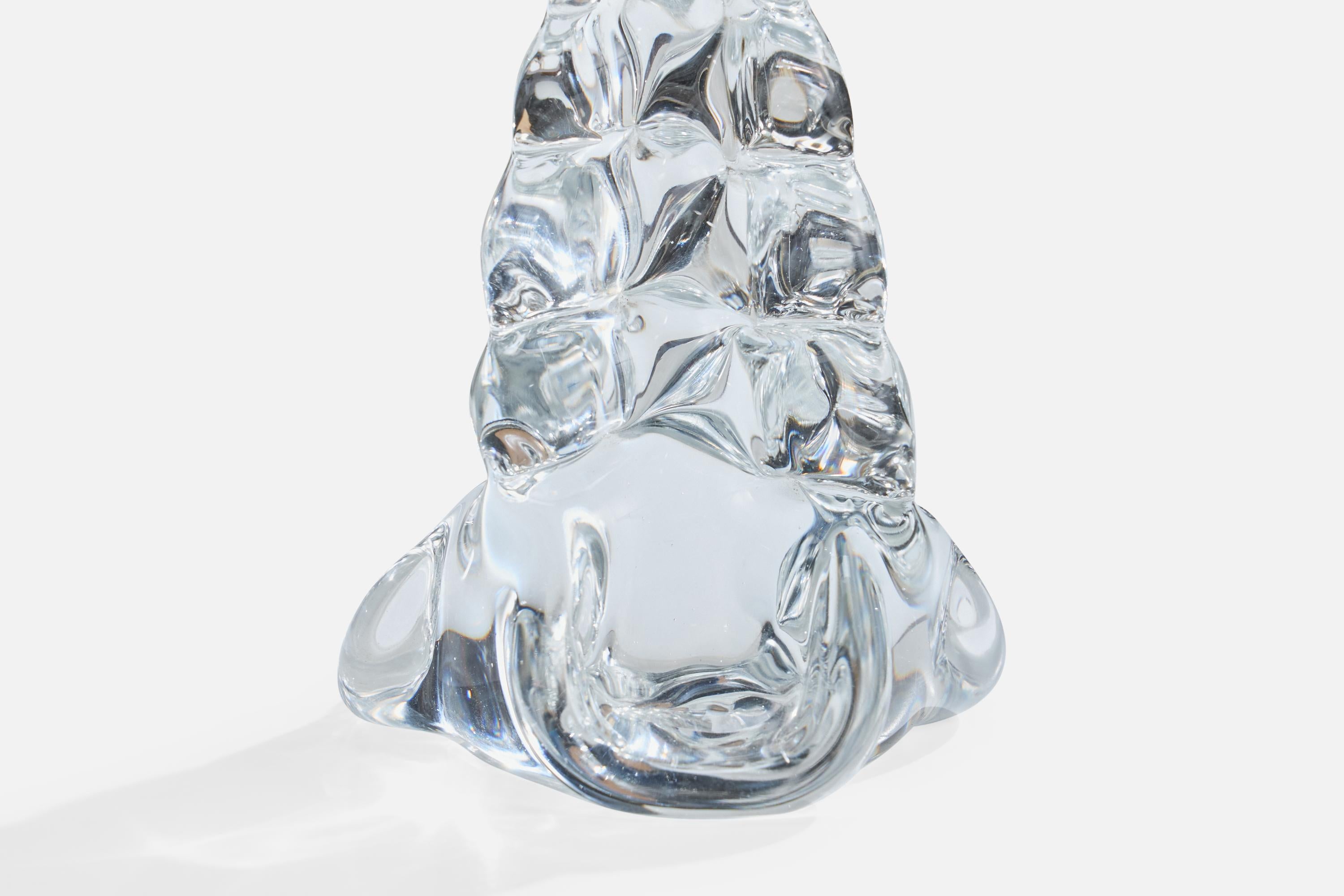 Verre Designer français, lampe de table, verre, France, années 1950 en vente