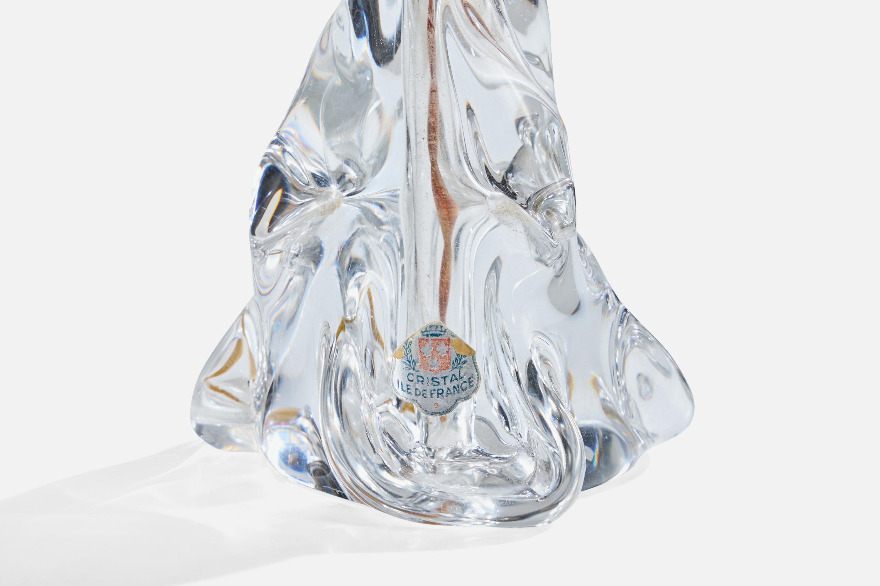 Diseñador francés, Lámpara de mesa, Cristal, Francia, años 1950 Vidrio en venta