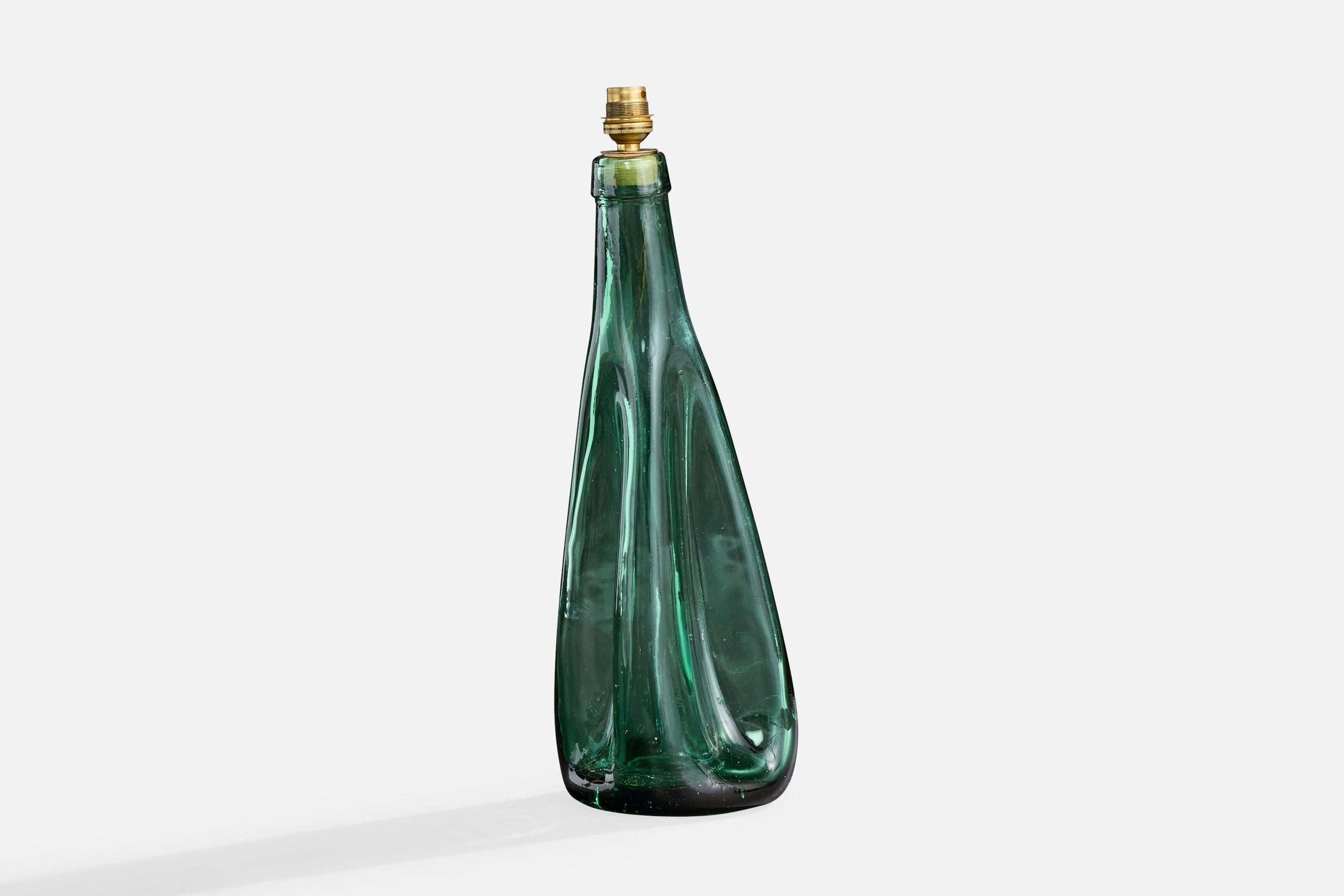 Vetro Designer francese, lampada da tavolo, vetro, Francia, anni '1950 in vendita