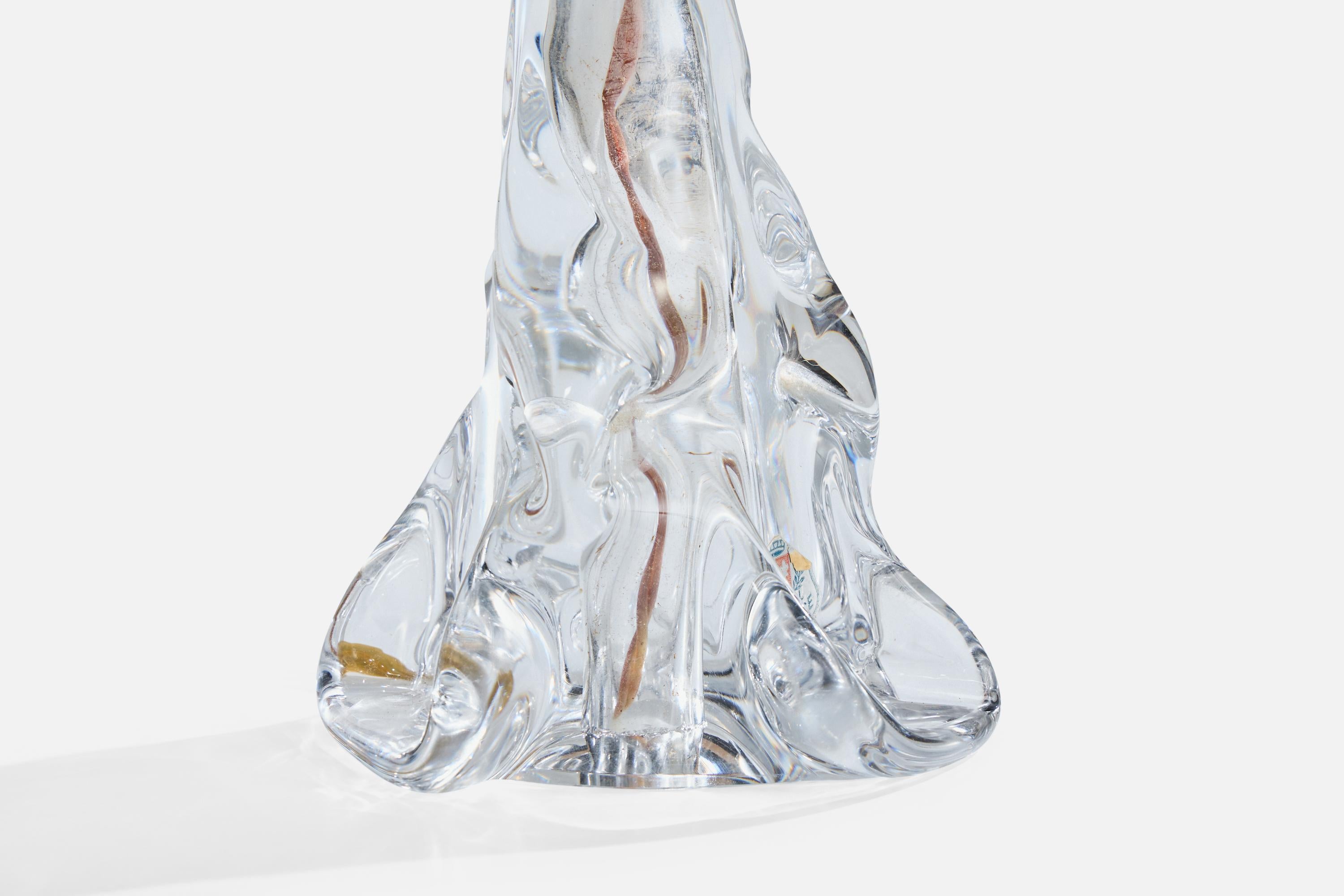 Diseñador francés, Lámpara de mesa, Cristal, Francia, años 1950 en venta 1