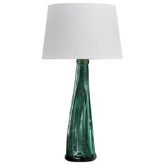 French Designer, Table Lamp, Glass, France, 1950s