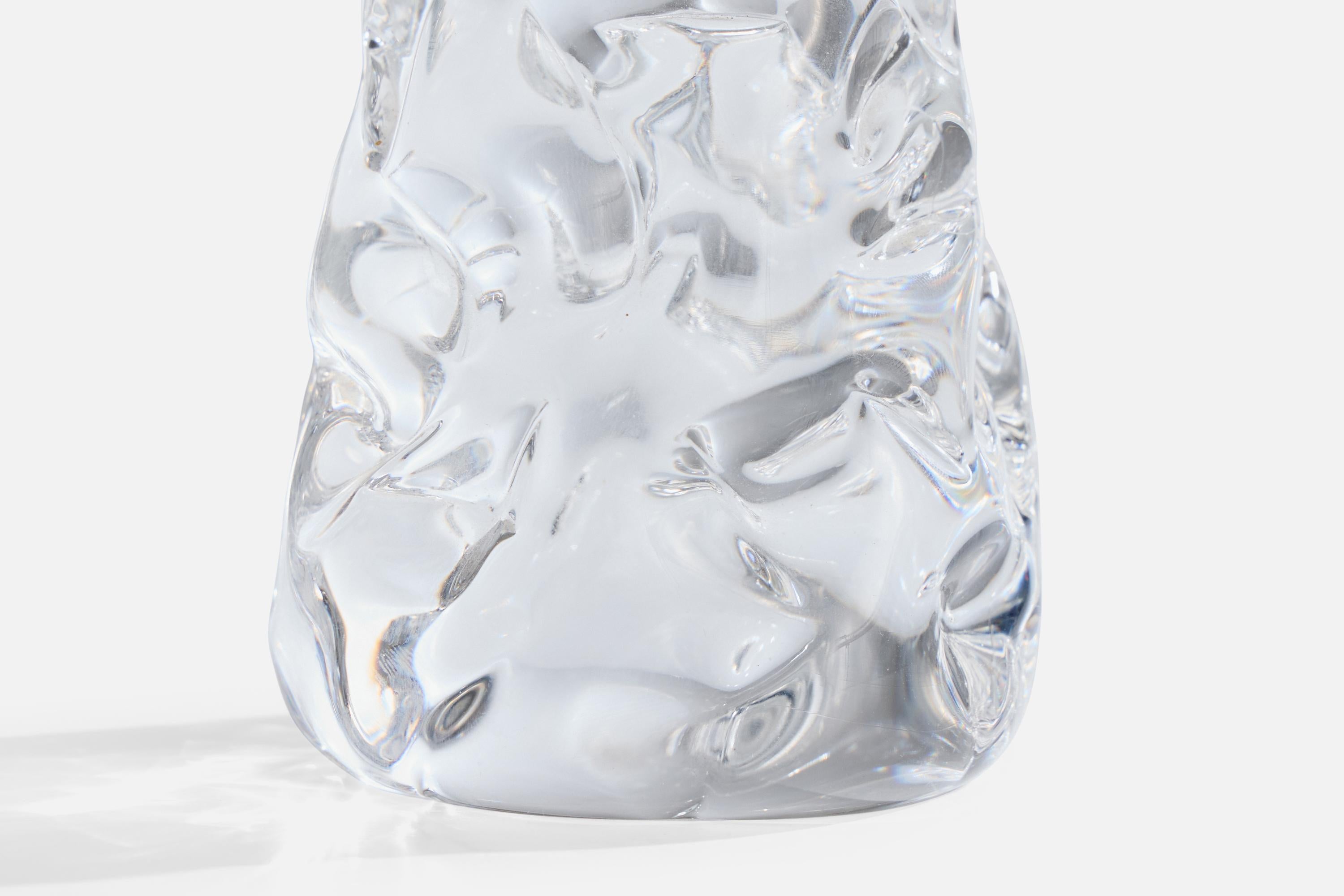 Diseñador francés, Lámpara de mesa, Cristal, Metal, Tela, Francia, Años 40 en venta 1