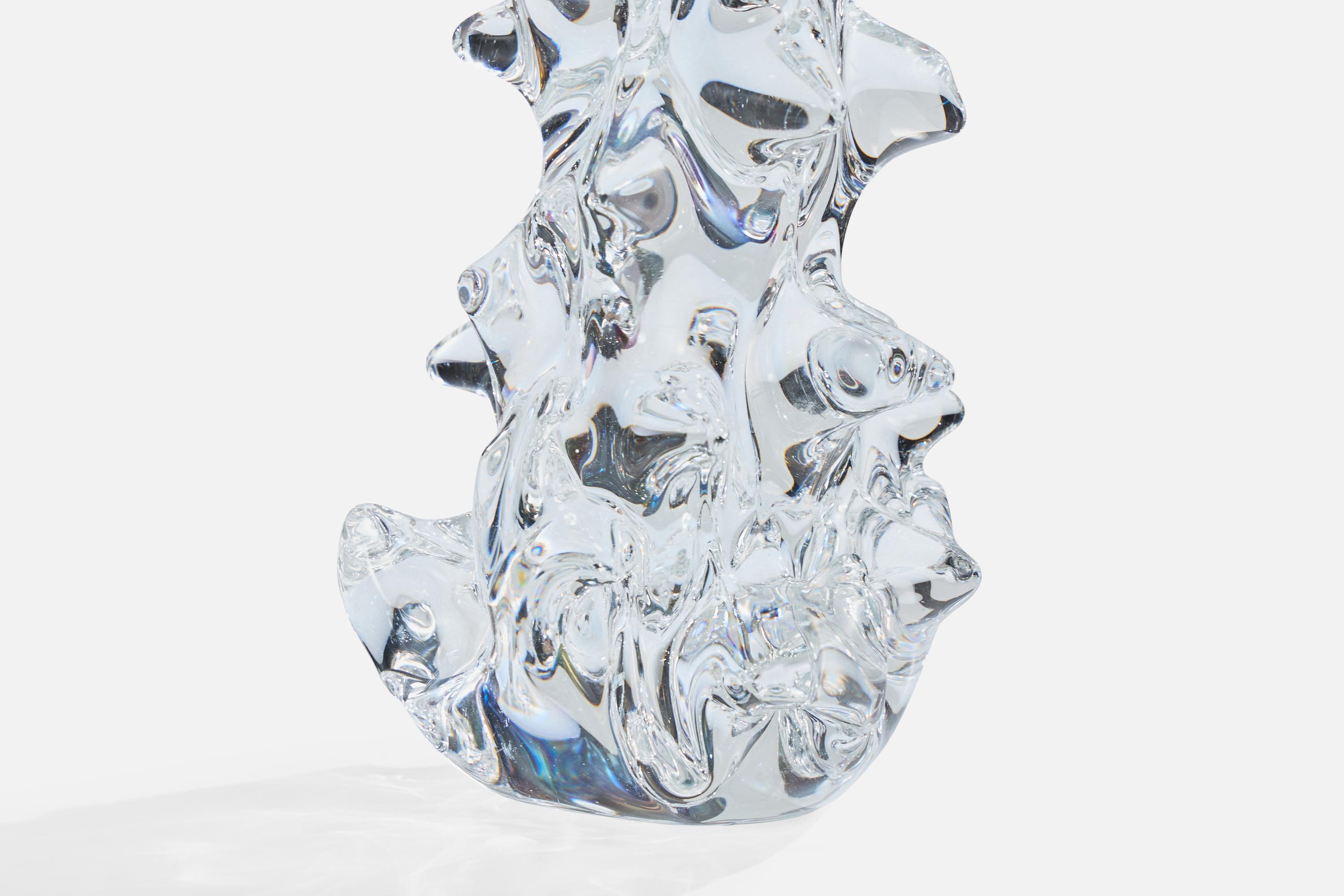 Lampada da tavolo di design francese, vetro, metallo, tessuto, Francia, anni '1950 in vendita 3