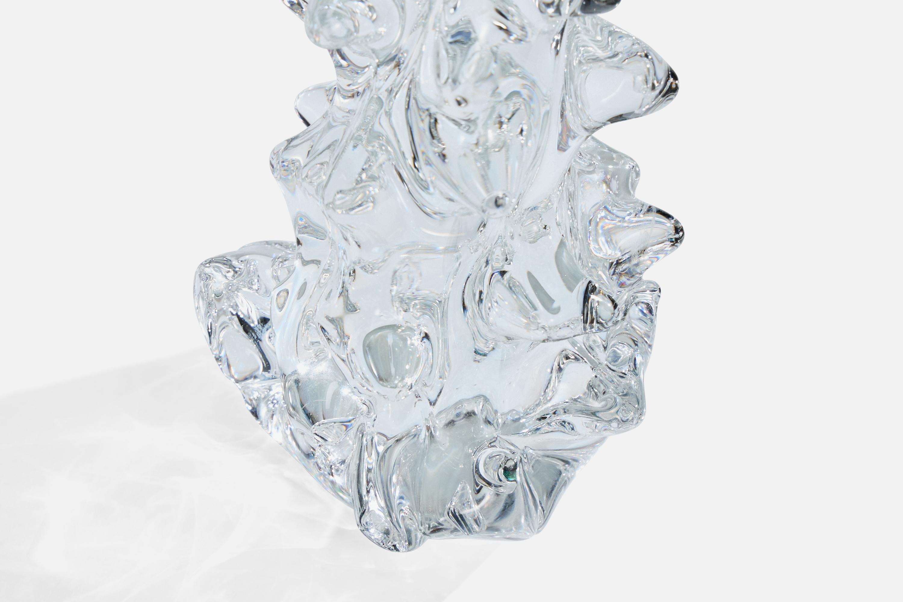 Lampada da tavolo di design francese, vetro, metallo, tessuto, Francia, anni '1950 in vendita 2