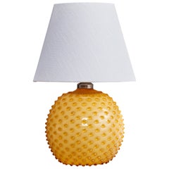 French Designer, Table Lamp, Glass, Metal, France, 1940s