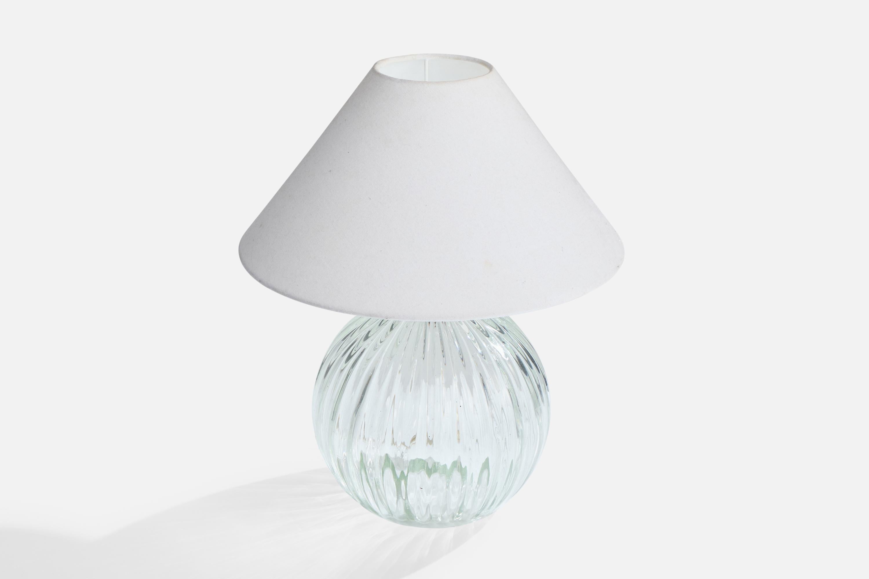 Französische Designerin, Tischlampe, Glas, Metall, Frankreich, 1950er Jahre (Moderne der Mitte des Jahrhunderts) im Angebot