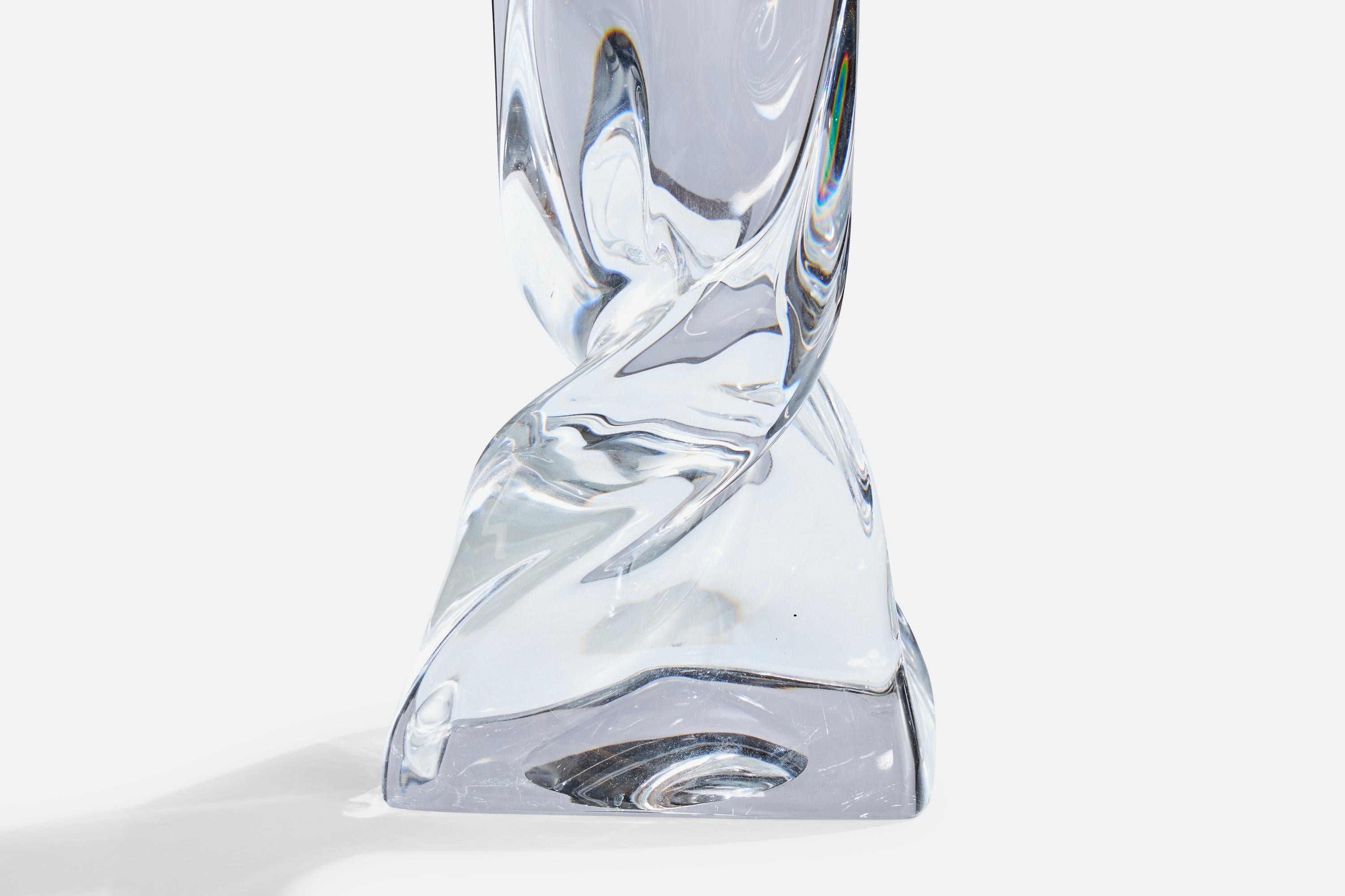 Designer français, lampe de table, verre, métal, France, années 1950 en vente 1