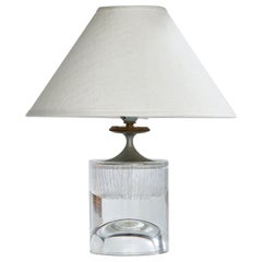 French Designer, Table Lamp, Glass, Metal, France, 1950s French Designer, Table Lamp, Glass, Metal, France, 1950s