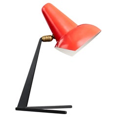 Lampada da tavolo di design francese, metallo, ottone, Francia, anni
50
