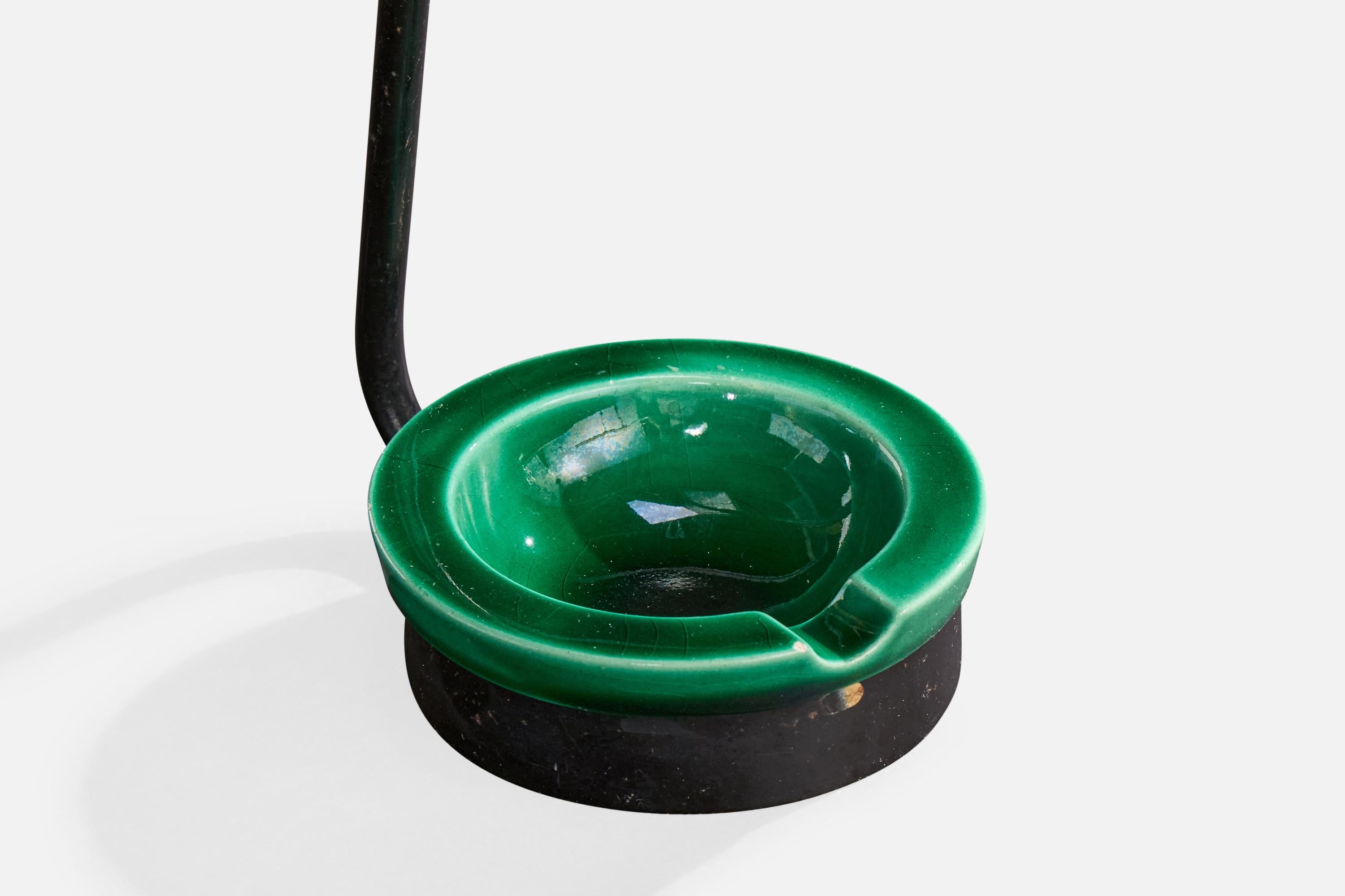 Französischer Designer, Tischlampe, Metall, Keramik, Frankreich, 1950er Jahre im Angebot 5