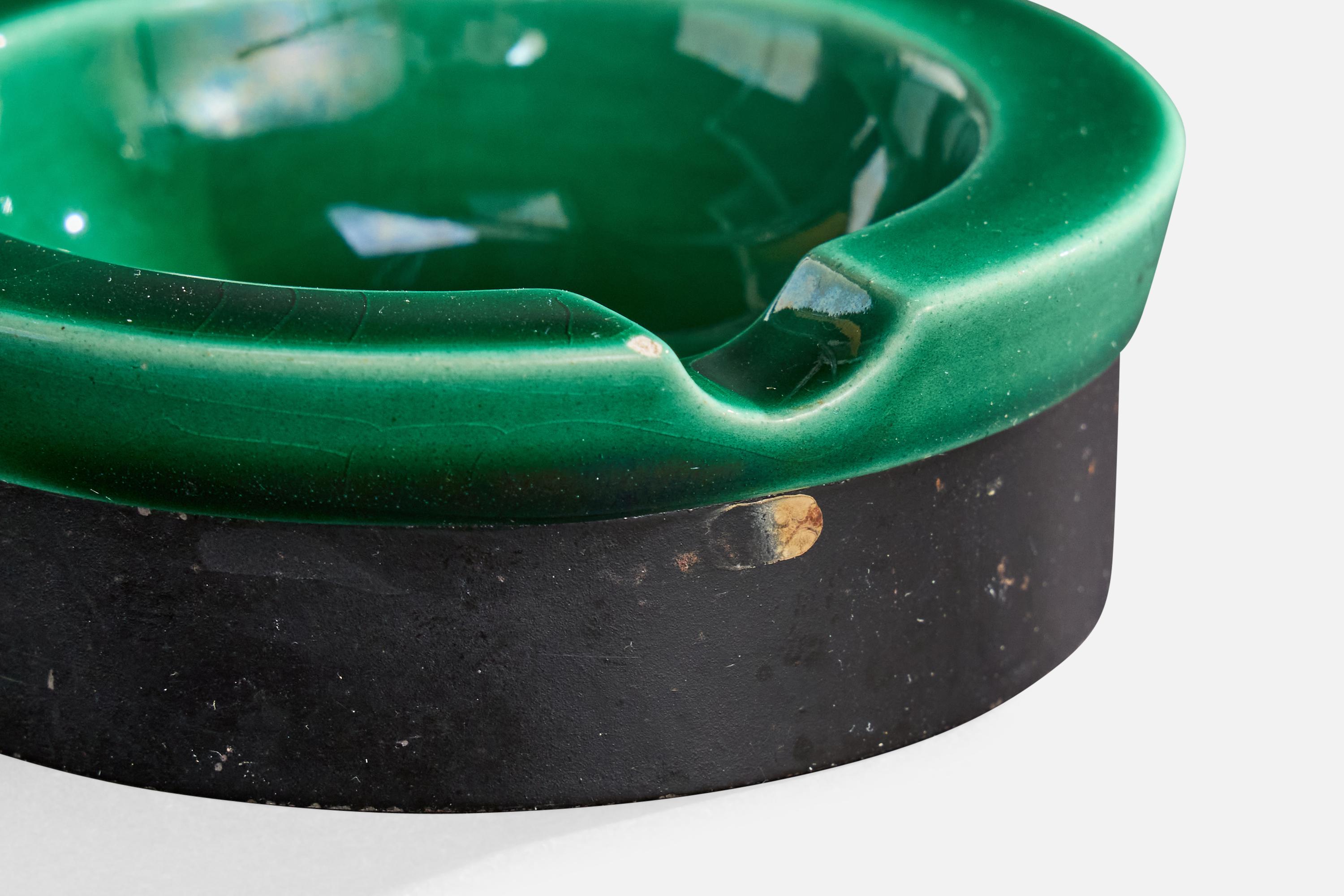 Französischer Designer, Tischlampe, Metall, Keramik, Frankreich, 1950er Jahre im Angebot 6