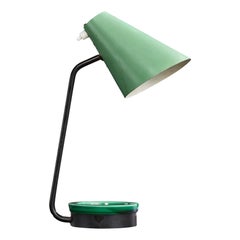 French Designer, Table Lamp, Metal, Ceramic, France, 1950s