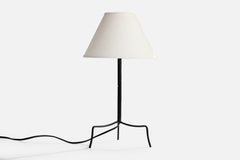 French Designer, Table Lamp, Metal, France, 1950s