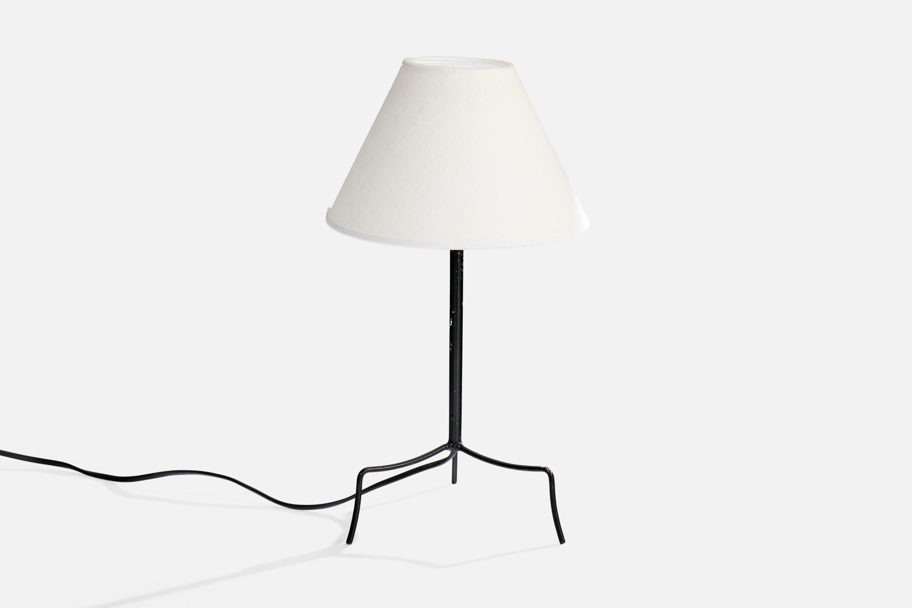 Mid-Century Modern Designer français, lampe de table, métal, France, années 1950 en vente