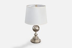 Diseñador francés, Lámpara de mesa, Metal, Francia, Años 1960