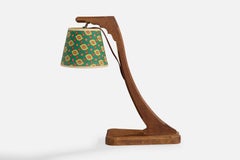 Designer français, lampe de table, Oak Oak, tissu, France, années 1950