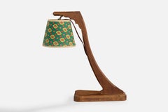 Designer français, lampe de table, Oak Oak, tissu, France, années 1950