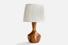 Designer français, lampe de table, pin, France, années 1960