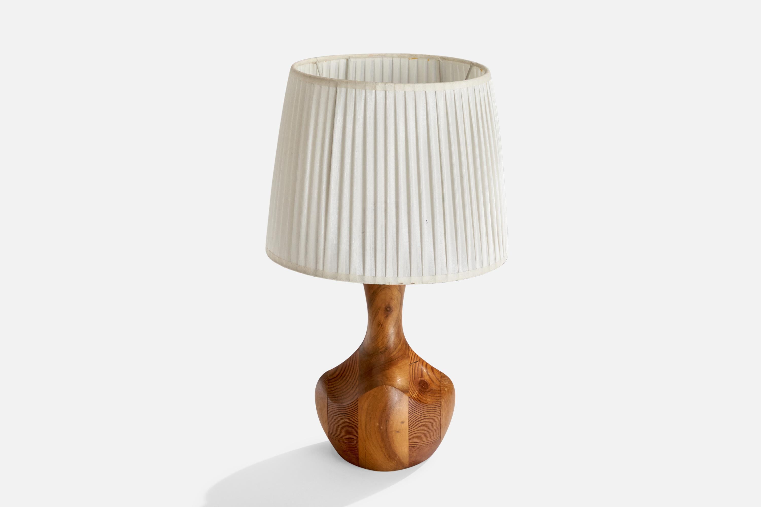Französischer Designer, Tischlampe, Kiefer, Frankreich, 1960er im Zustand „Gut“ im Angebot in High Point, NC